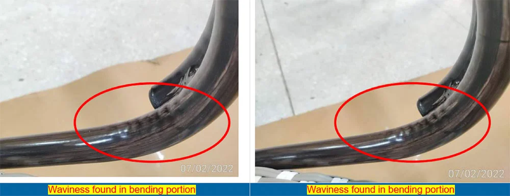 Examples of defects found during a furniture visual check