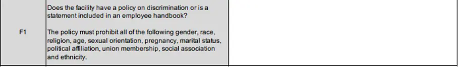 ESG audit checklist