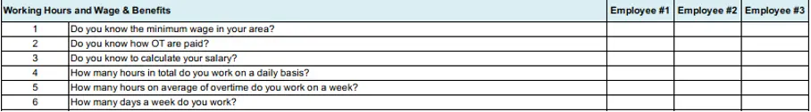 ESG audit checklist