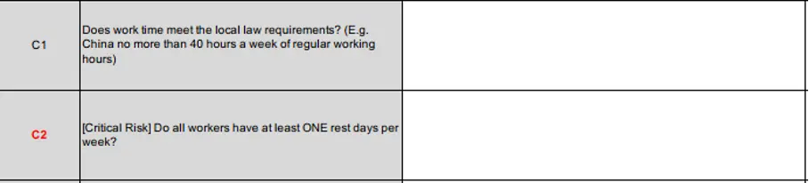 ESG audit checklist