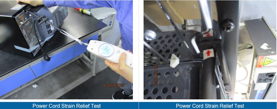 Power Cord Strain Relief Test