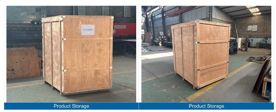 Industrial wooden packaging for titanium elbow pre-shipment inspection