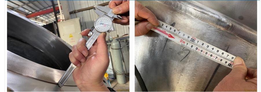 Inspection of titanium flanged elbow in China